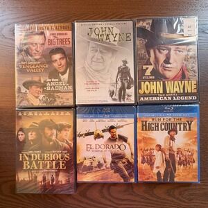 John Wayne Western Movie Lot 6 New DVD Blu-ray In Dubious Battle El Dorado Mixed